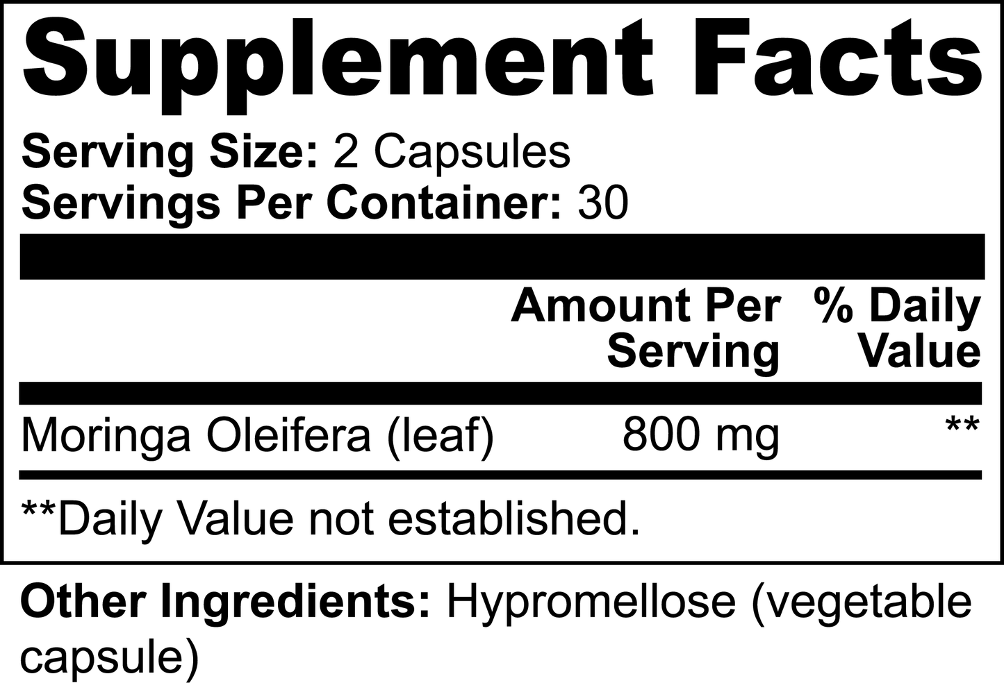 Moringa - 60 Capsules