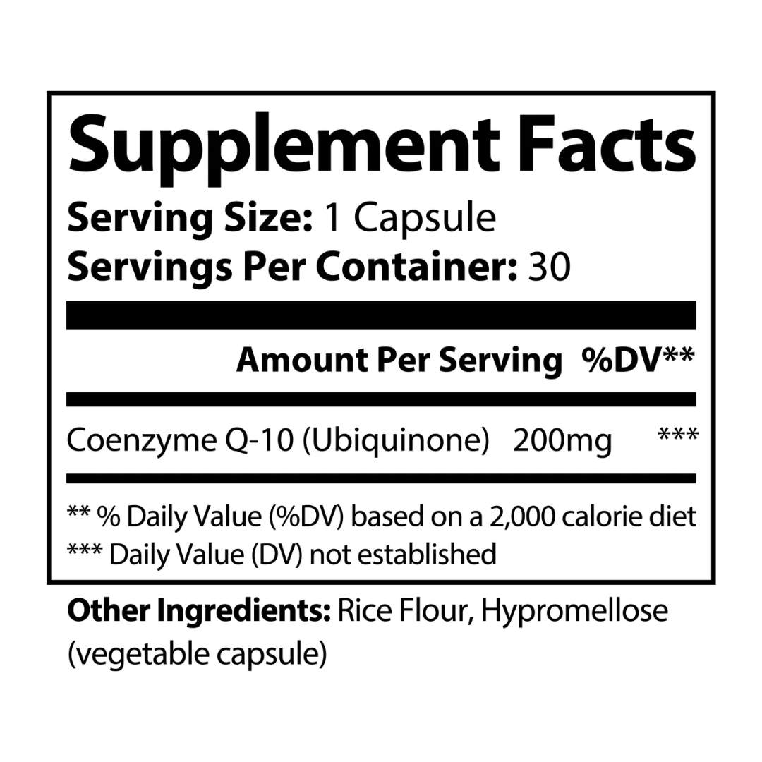 Coenzyme Q10  – 30 Capsules