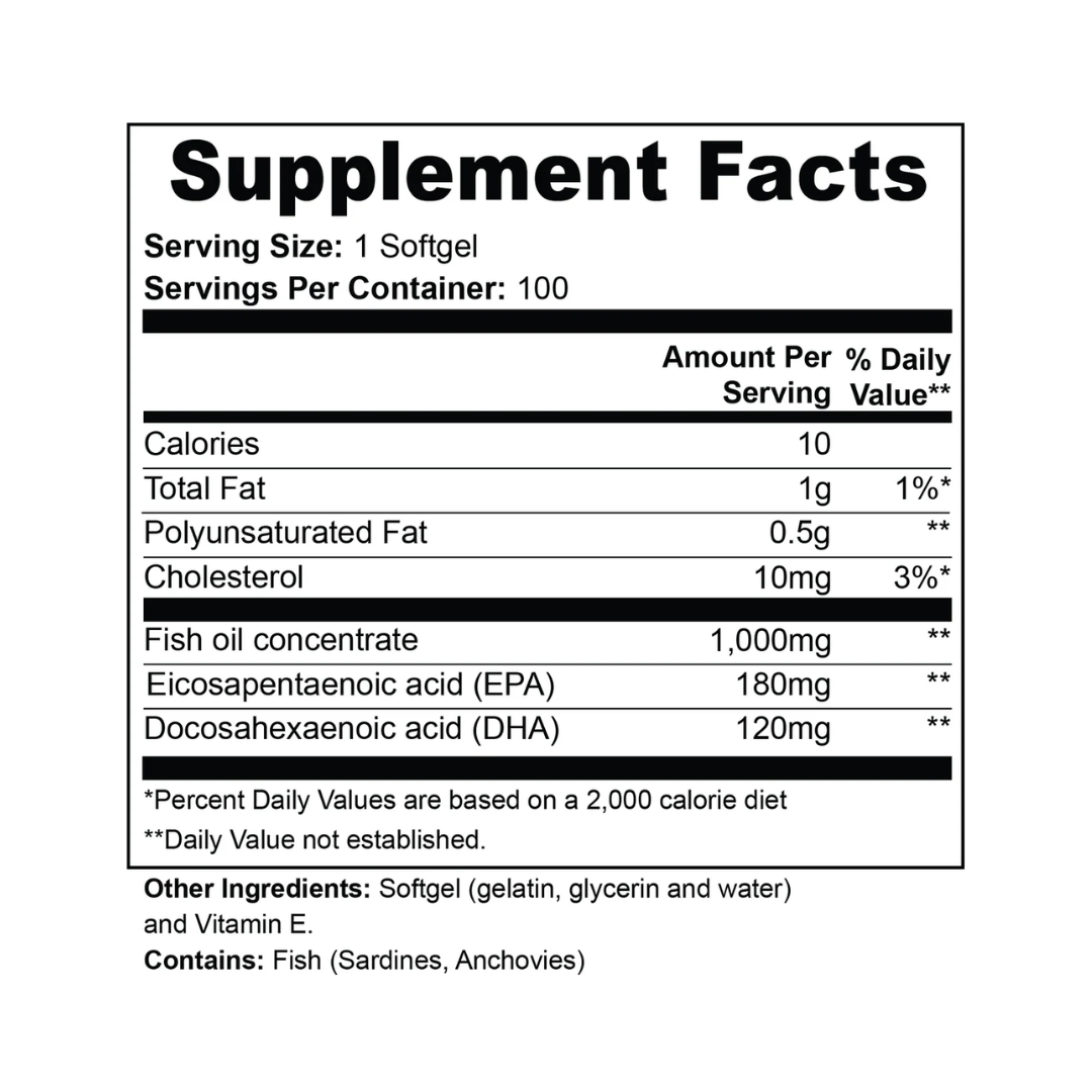 Omega-3 - 100 Softgels