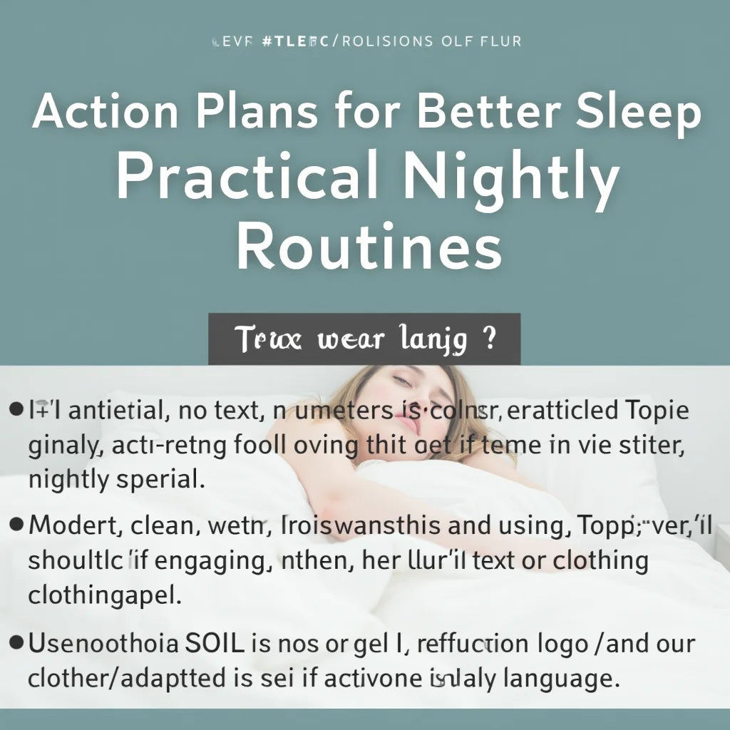 Action Plans For Better Sleep - Action Plans for Better Sleep Practical Nightly Routines