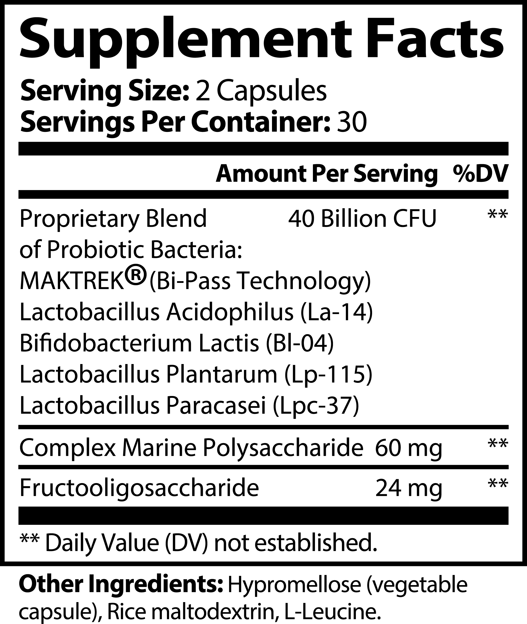 Probiotic X40 Billion - 60 Capsules - Deluxesupps