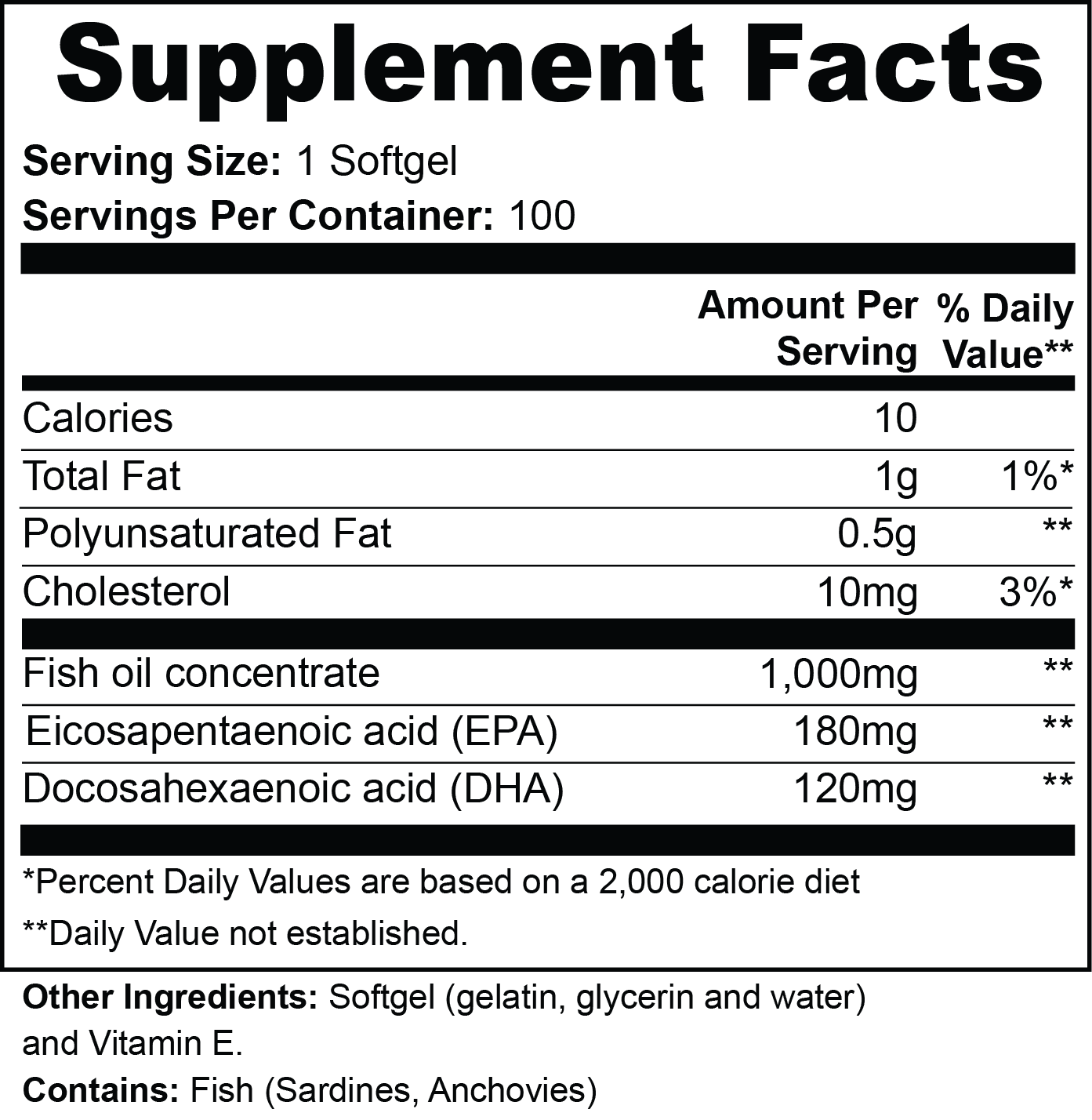 Omega-3 Gold - 100 Softgels - Deluxesupps