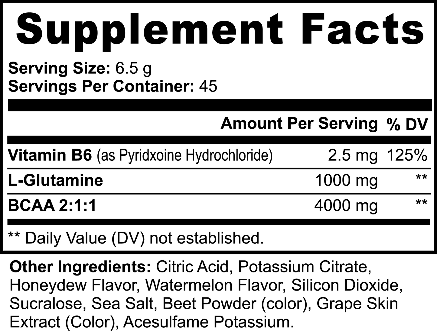 MUSCLE REBUILD BCAA (Honeydew/Watermelon) - 292g - Deluxesupps